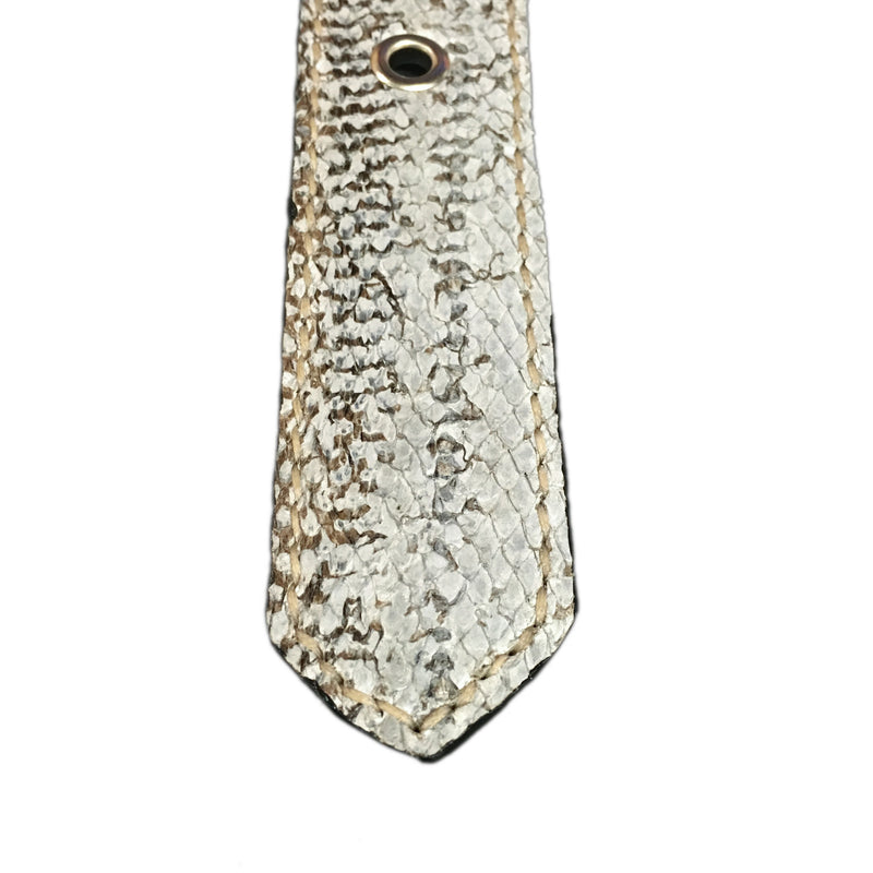 Hand stitched Cod fish leather belt 35 mm