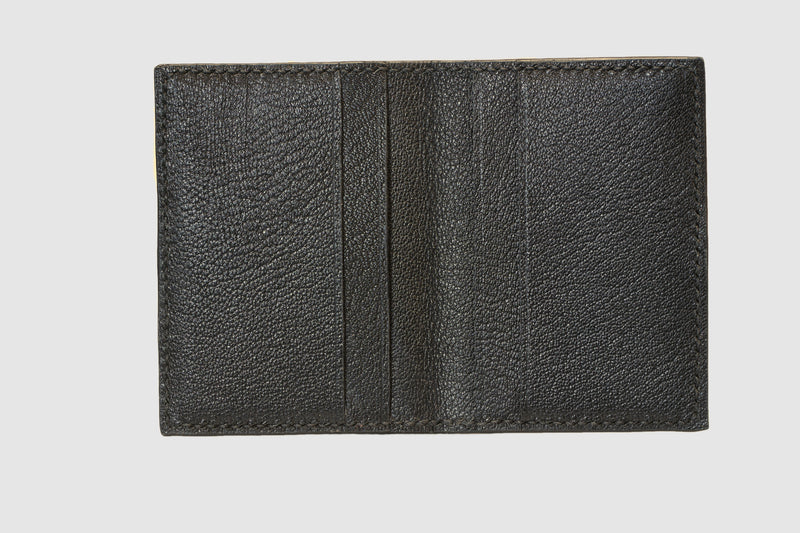 Natural salmon bifold fish leather card wallet