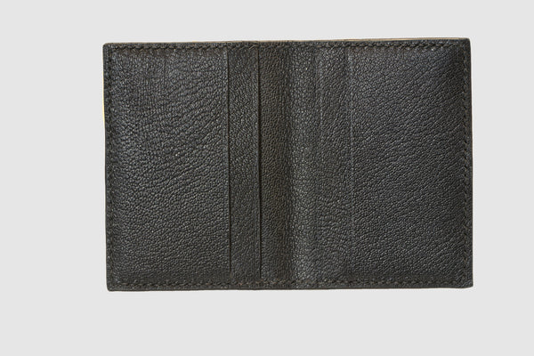 Black salmon bifold fish leather card wallet