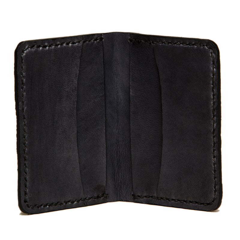 Slim Jim black interior salmon fishleather card wallet with black goat interior, Fishleather wallet, Good Old Company - Hraun- Art and design